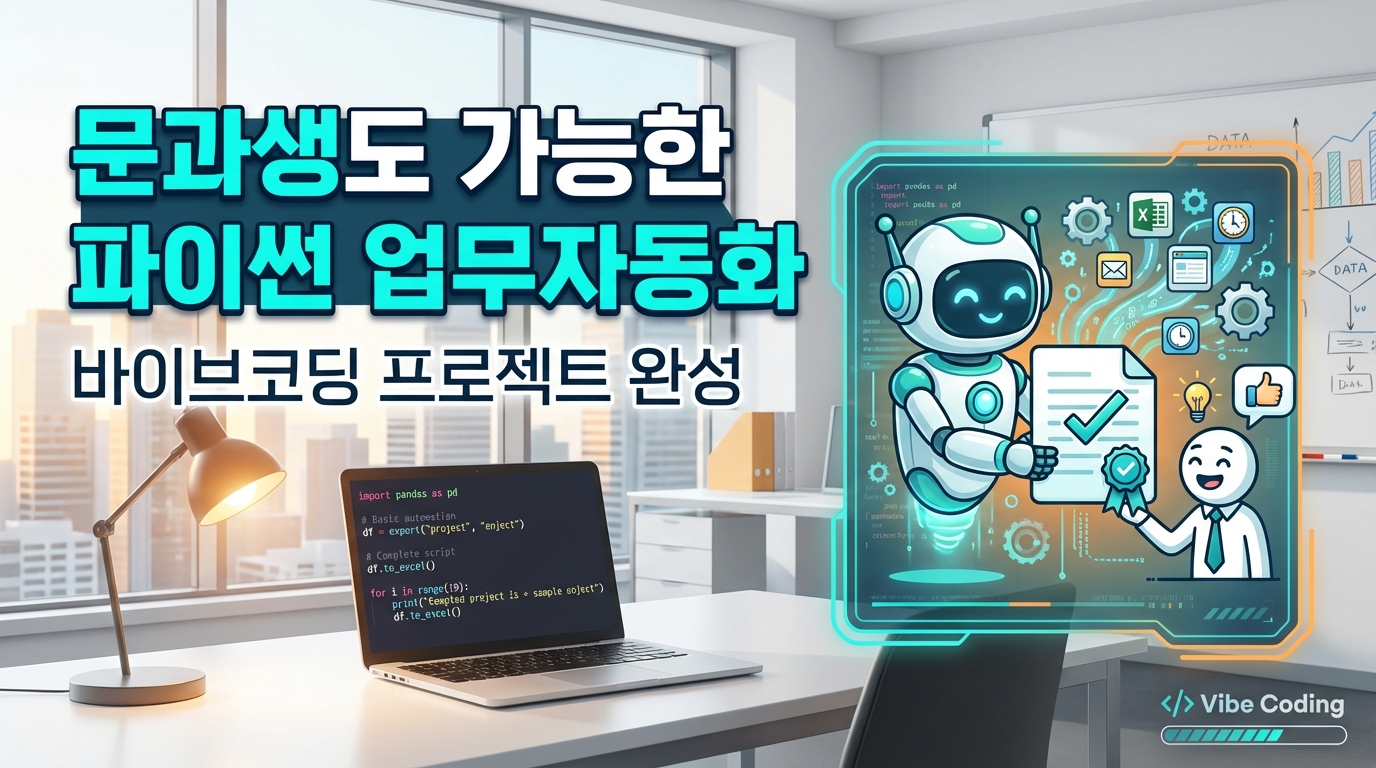 바이브코딩으로 문과생도 가능한 파이썬 업무자동화 프로젝트 완성과정